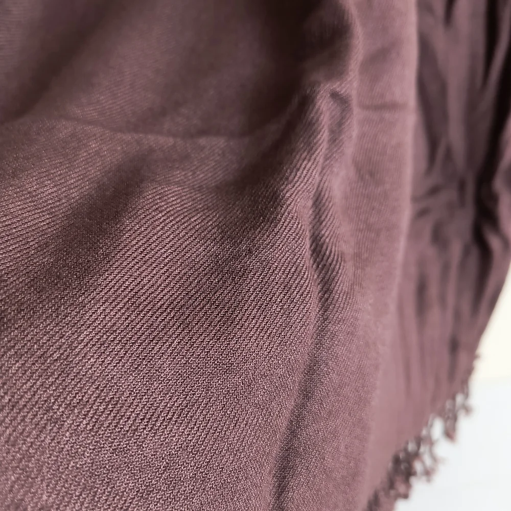 Cocoa Brown Fringed Scarf Wrap 28
